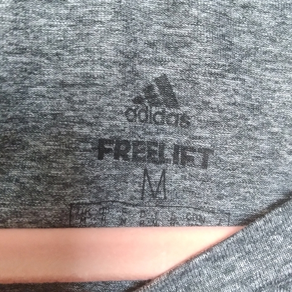 Adidas Free Lift Grey Short Sleeve Athletic Tee Shirt Size Medium - Picture 9 of 11